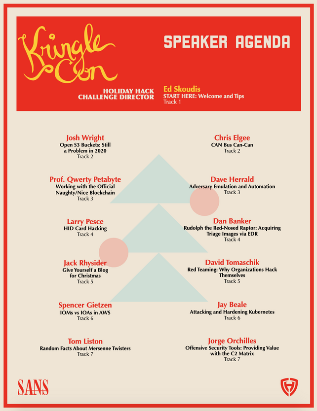 KringleCone III Agenda