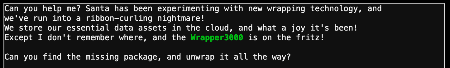 Wrapper3000 Welcome