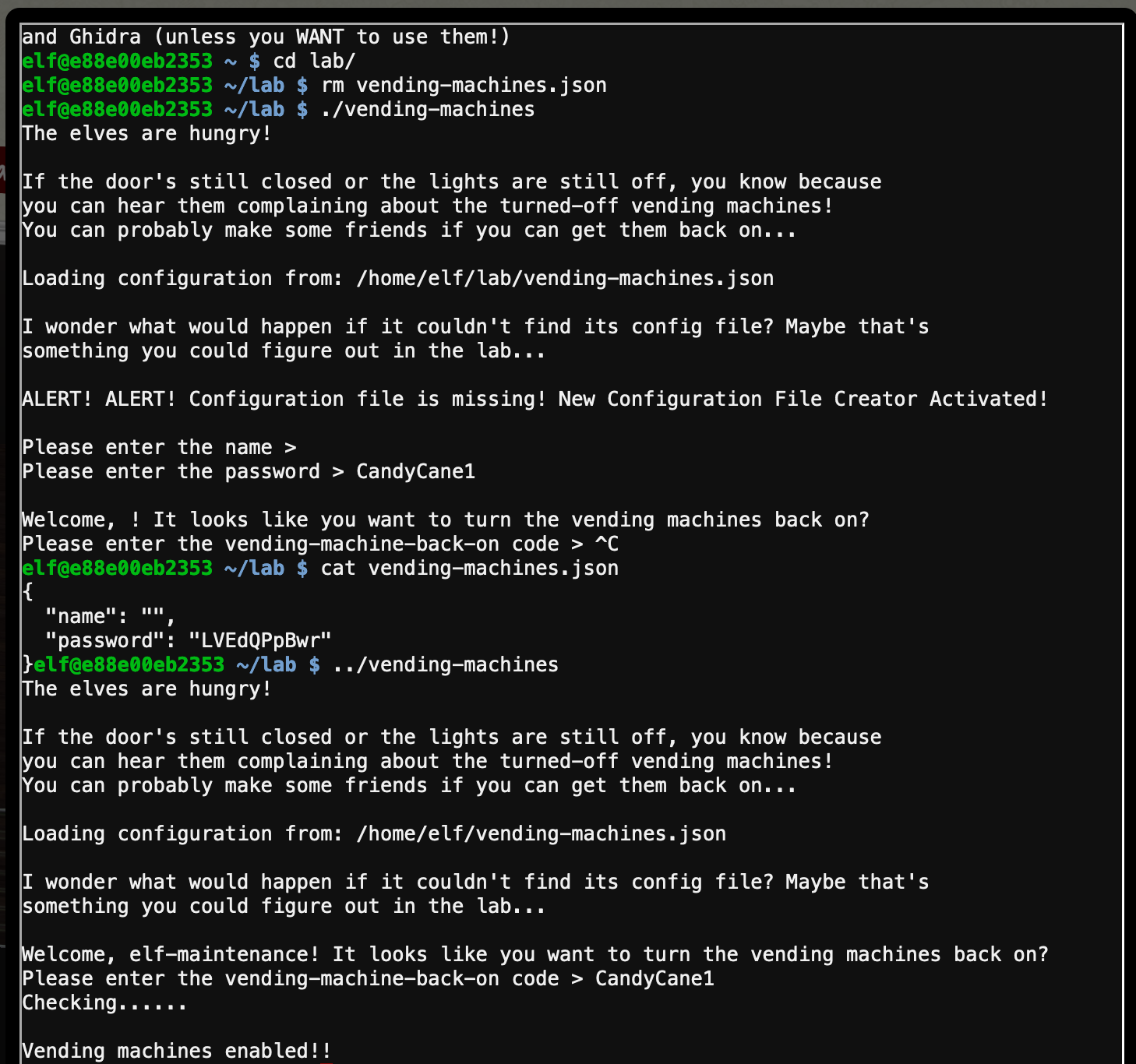 Vending Machine Sub-Challenge