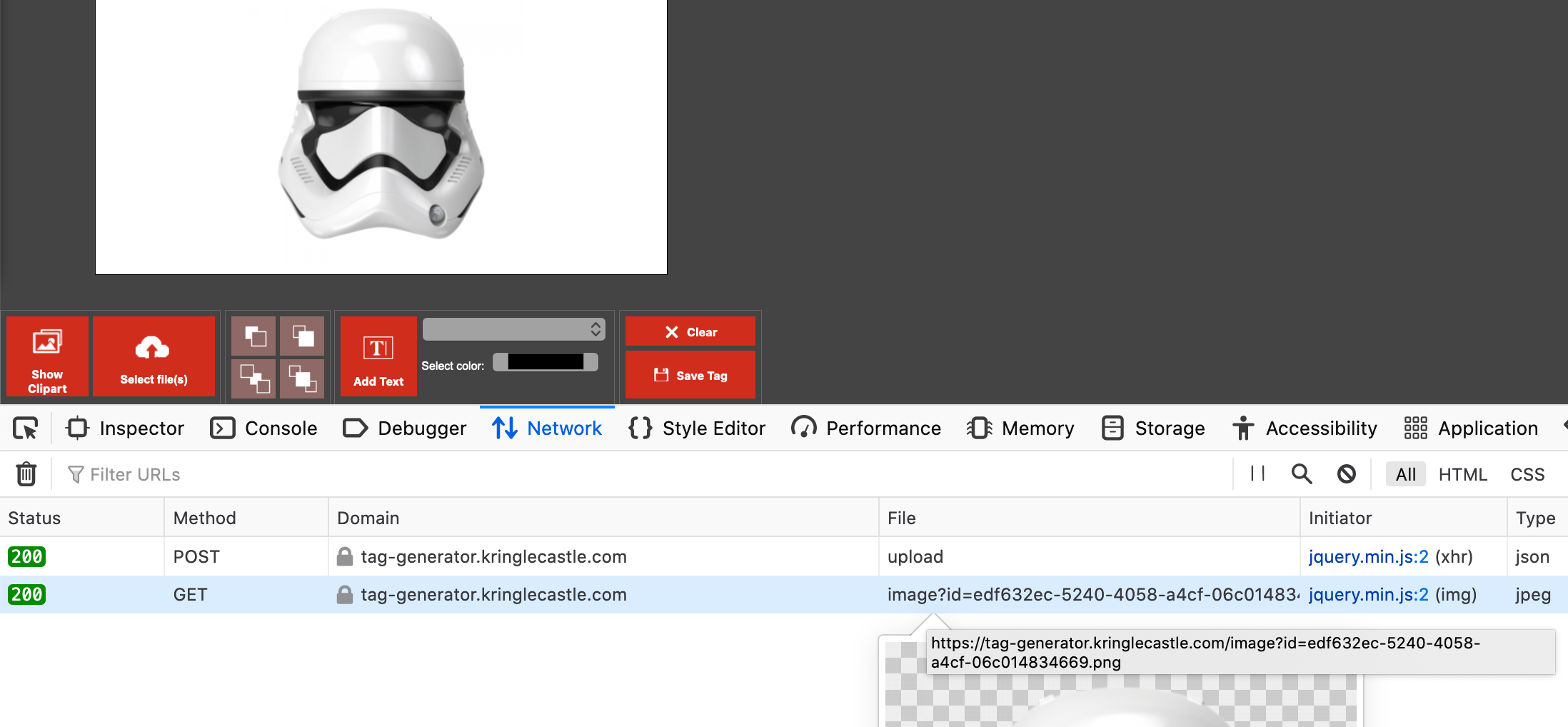 TAG Generator - Upload