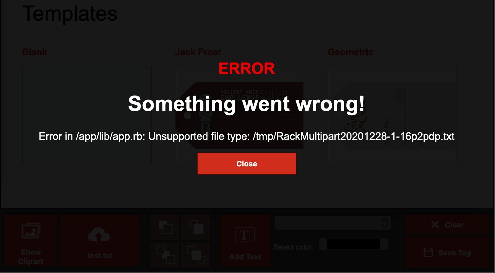 Verbose-Tag-Generator Error